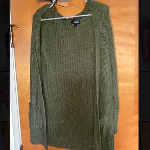 Army green A.n.a. long cardigan size medium